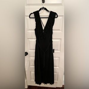 Lulus. Size M. “Loved By You Black Pleated Chiffon Maxi Dress”